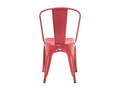 Chair - Red Metal, W 17.7 x D 17.7 x H 33.5 in