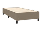 Bed Frame with Mattress with LED - Taupe Polyester Fabric, W 79.9 x D 39.4 x H 50.4 in