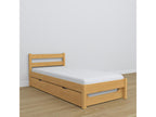 Bed - Natural Pine Wood, W 78 x D 50.4 x H 29.9 in