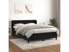 Bed Frame with Mattress - White Velvet, W 79.9 x D 57.9 x H 30.7 in