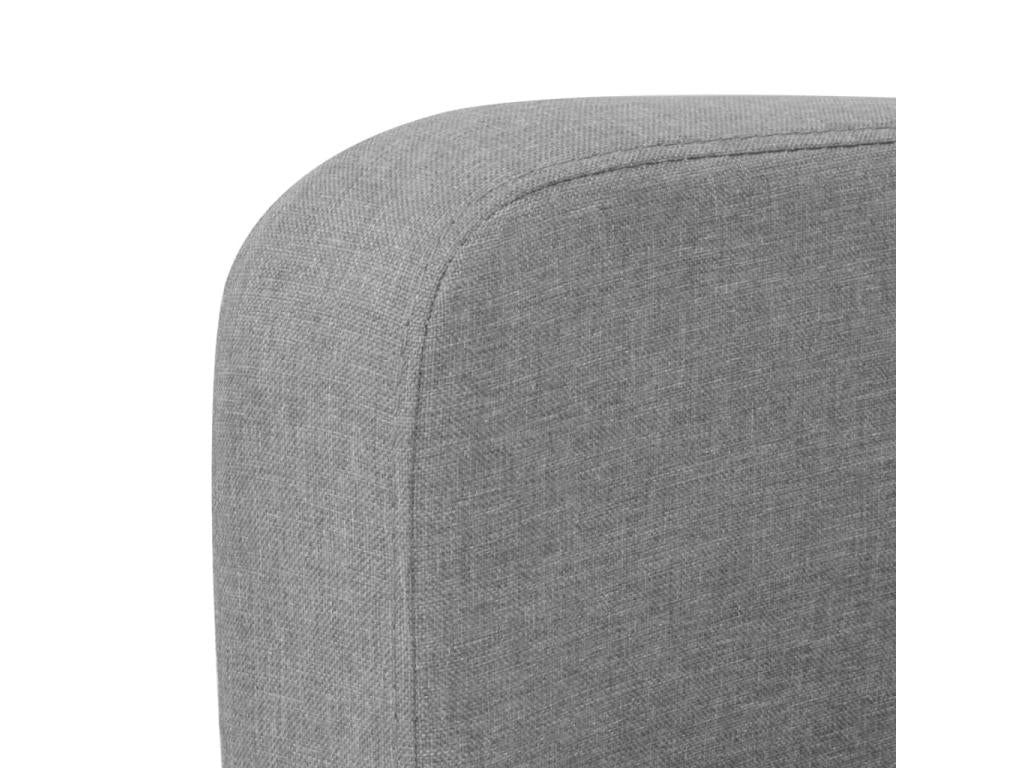Sofa - Gray Polyester Fabric, W 53.1 x D 25.6 x H 29.9 in