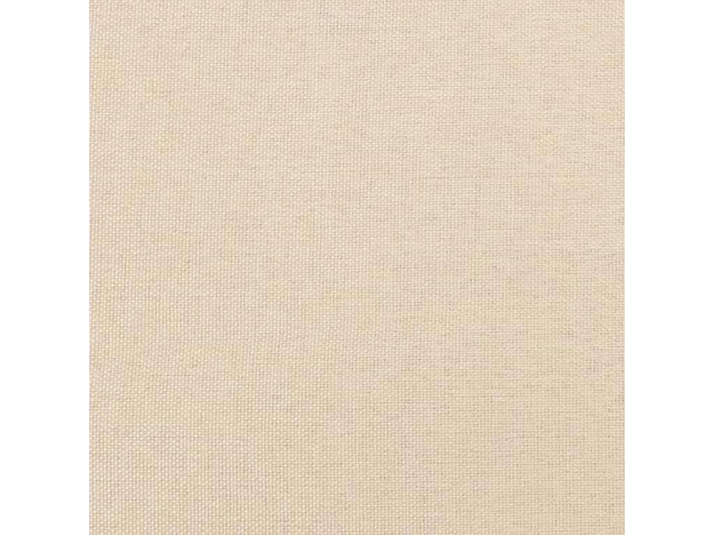 Bed - Creme Polyester Fabric, W 79.9 x D 6.3 x H 50.4 in