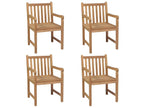 Set of 4 Chairs - Gray Wood, W 22 x D 24.4 x H 36.2 in