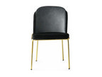 Set of 2 Chairs - Black Velvet, W 21.7 x D 21.3 x H 33.9 in