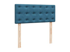 Bed Frame with Mattress - Blue Velvet, W 76 x D 47.2 x H 34.6 in