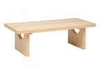 Coffee Table - Beige Wood, W 43.3 x D 19.7 x H 13.4 in