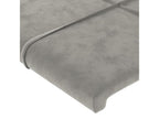 Bed - Gray Velvet, W 72 x D 9.1 x H 34.6 in
