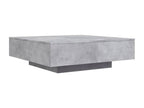 Coffee Table - Light Gray Wood, W 39.4 x D 39.4 x H 0 in