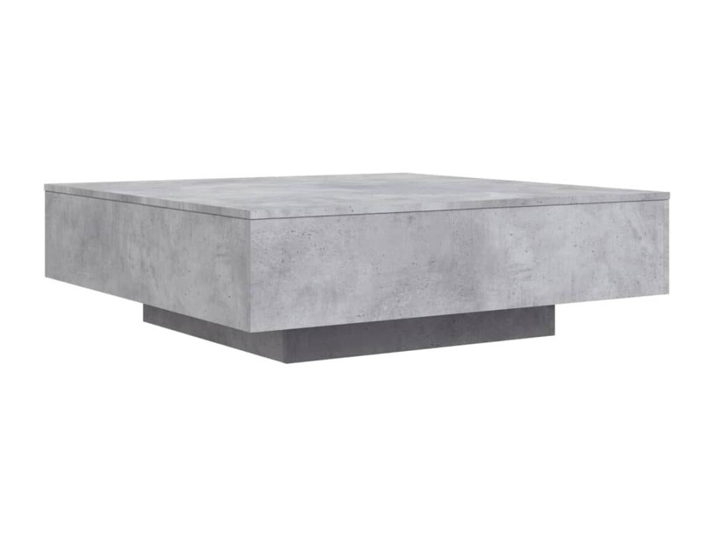 Coffee Table - Light Gray Wood, W 39.4 x D 39.4 x H 0 in