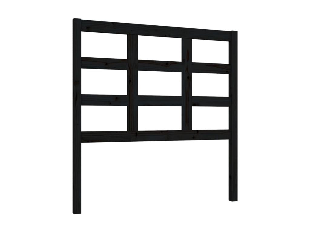 Bed - Black Wood, W 37.6 x D 1.6 x H 39.4 in