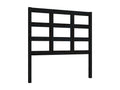 Bed - Black Wood, W 37.6 x D 1.6 x H 39.4 in