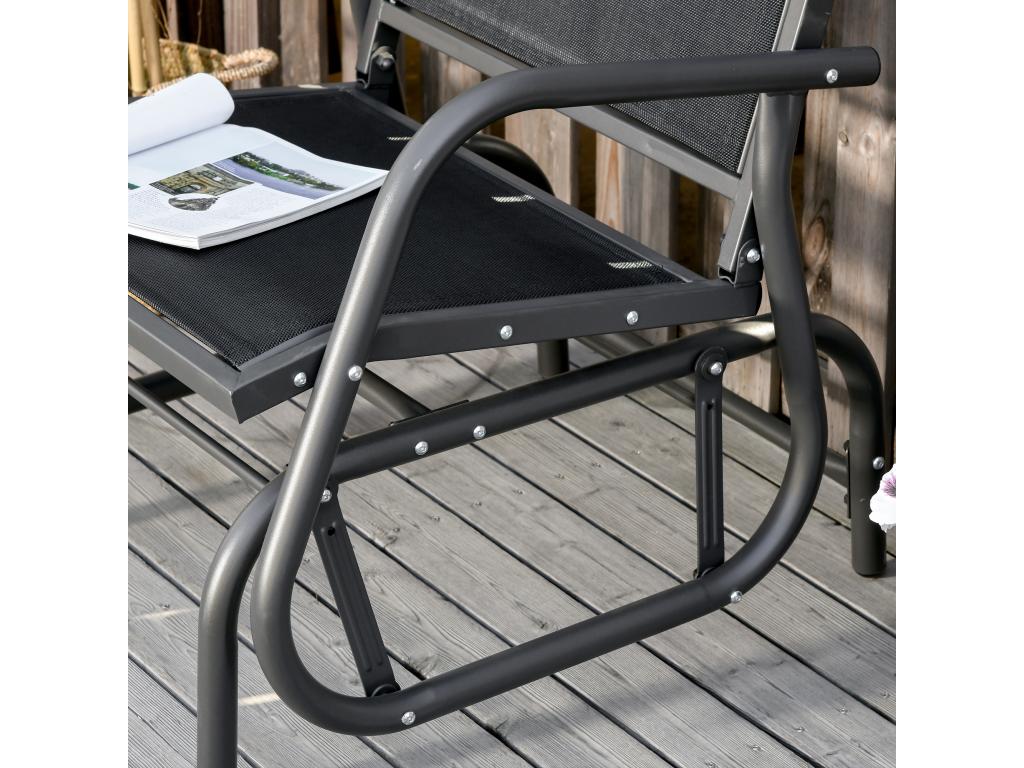 Armchair - Brown Metal, W 26 x D 34.6 x H 38.6 in