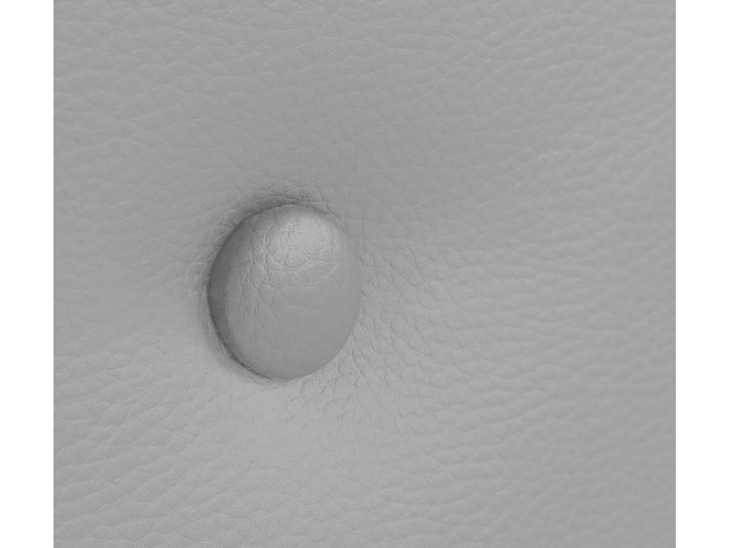 Bed - Light Gray Faux Leather, Pine Wood, W 63 x D 1.6 x H 19.7 in