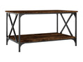 Coffee Table - Brown Wood, W 31.5 x D 19.7 x H 17.7 in