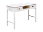 Table - White Wood, W 43.3 x D 17.7 x H 29.9 in