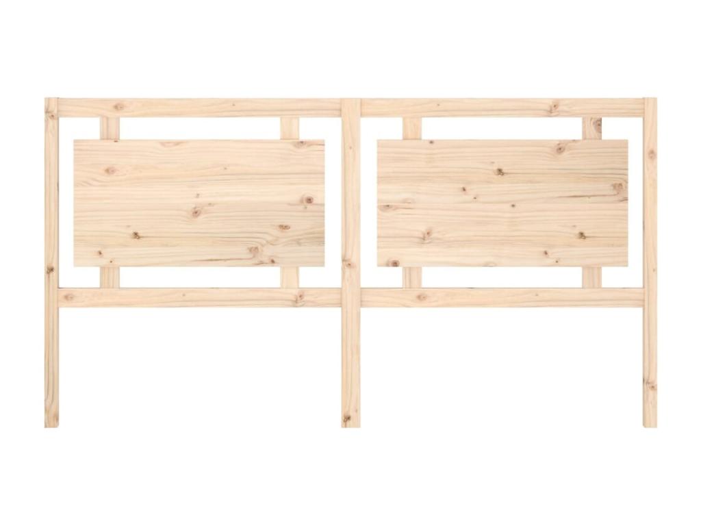 Bed - Brown Wood, W 73 x D 1.6 x H 39.4 in