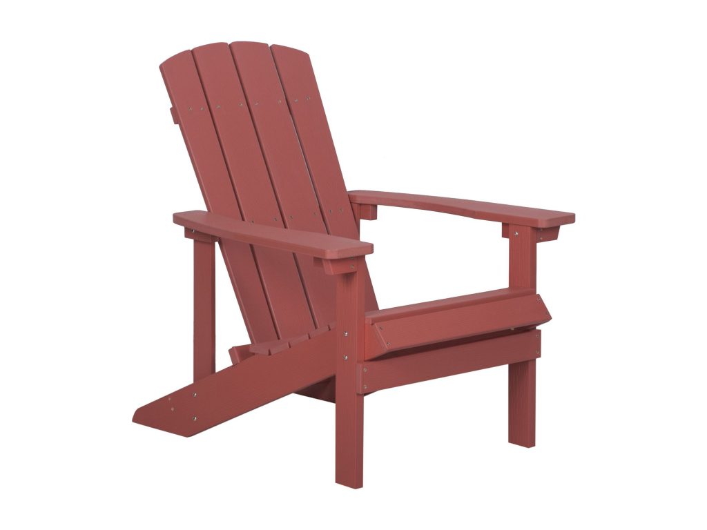 Chair - Red Wood, W 29.5 x D 34.6 x H 34.6 in