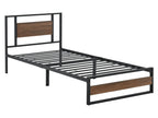 Bed - Black Metal, W 82.3 x D 37 x H 33.7 in