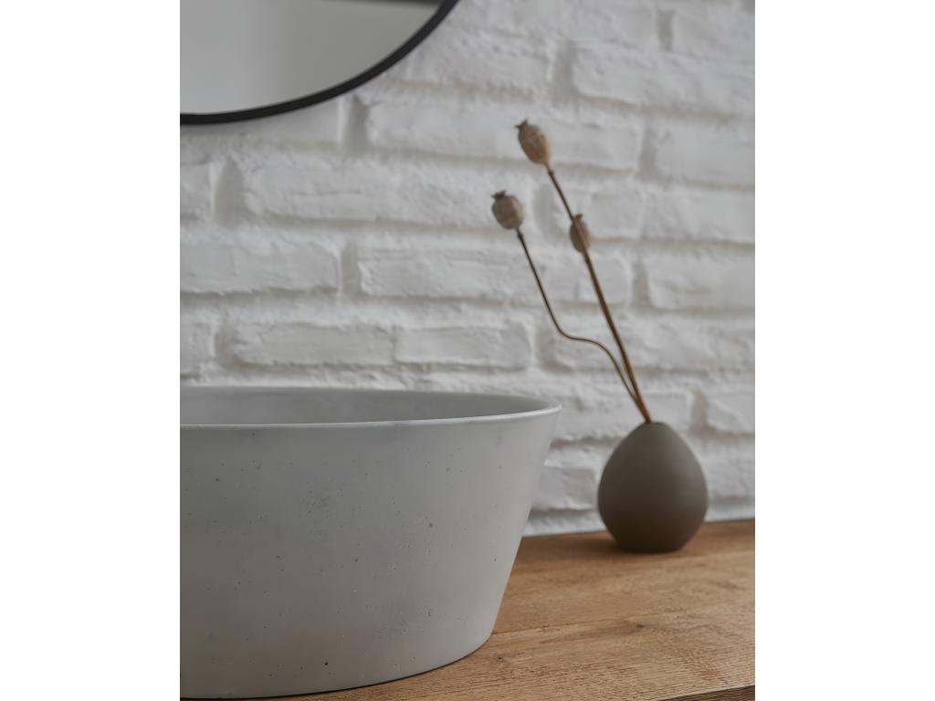 Bathroom Faucet - Gray, W 15.7 x D 15.7 x H 5.9 in