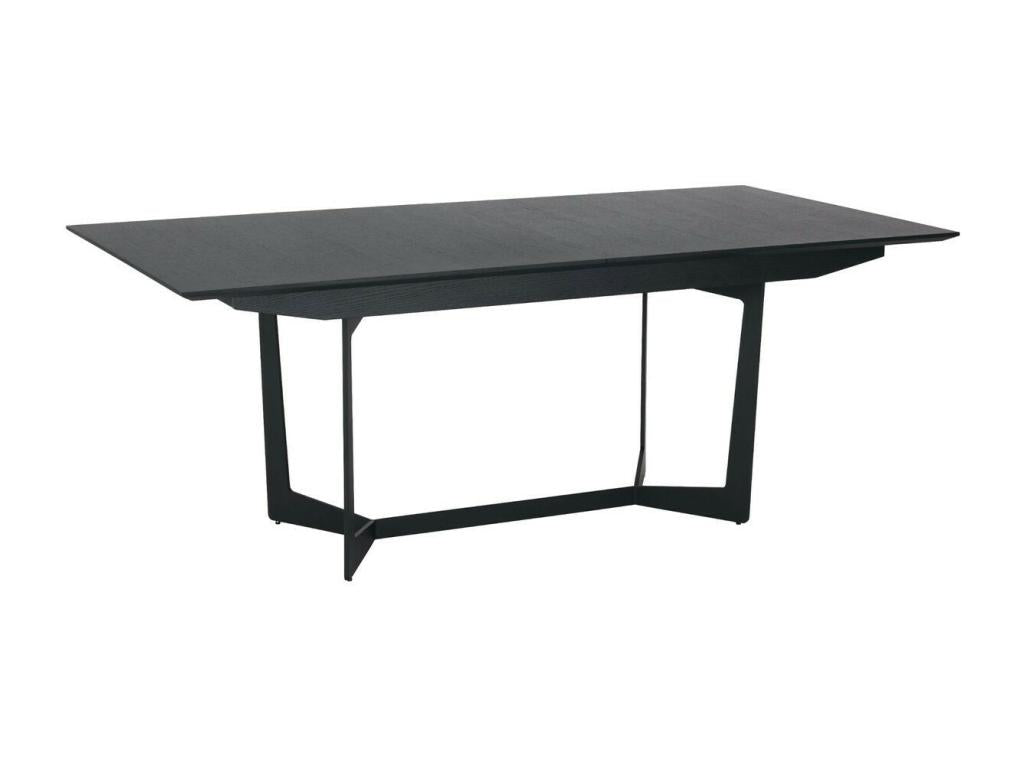 Table - Black Oak Wood, W 39.4 x D 78.7 x H 29.9 in