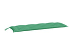Set of 2 Benchs - Green Polyester Fabric, W 59.1 x D 19.7 x H 2.8 in