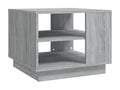 Coffee Table - Gray Wood, W 21.7 x D 21.7 x H 16.9 in