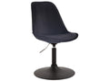 Dining Chair - Black Velvet, W 18.9 x D 22.4 x H 29.9 in