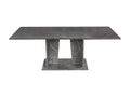 Table - Gray Marble, W 70.9 x D 39.4 x H 29.9 in