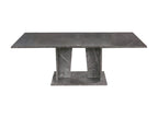 Table - Gray Marble, W 70.9 x D 39.4 x H 29.9 in