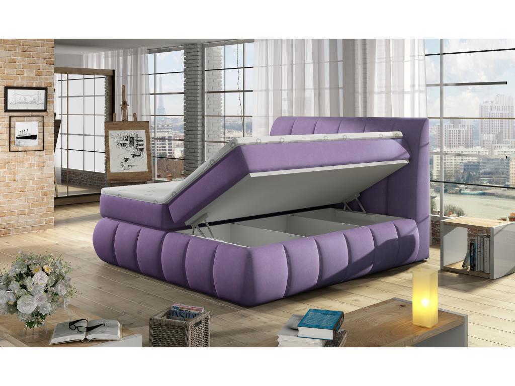 Bed Frame with Mattress - Black Fabric, W 63 x D 88.2 x H 49.6 in