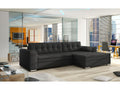 Sofa - Black Faux Leather, W 106.3 x D 0 x H 31.5 in