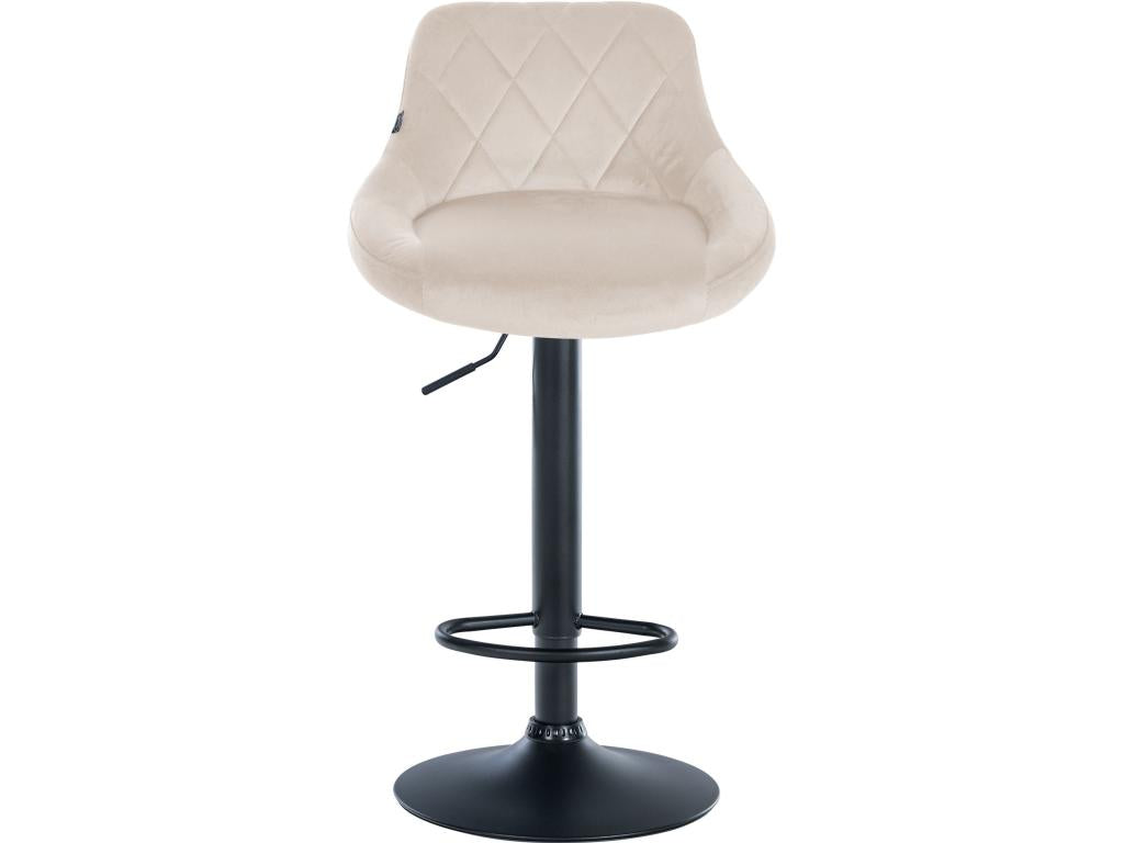 Bar Stool - Creme Fabric, Acrylic, W 18.1 x D 19.3 x H 32.7 in