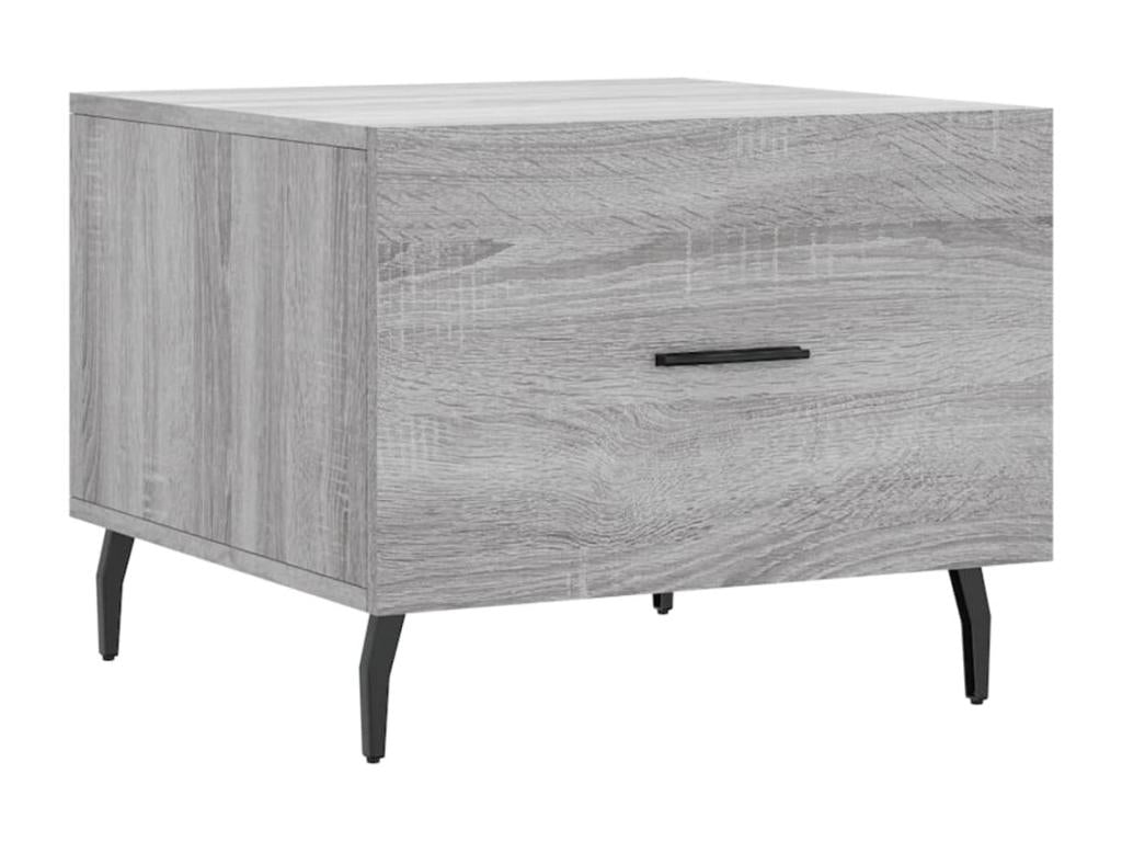 Coffee Table - Gray Engineered Wood, W 19.7 x D 19.7 x H 15.7 in
