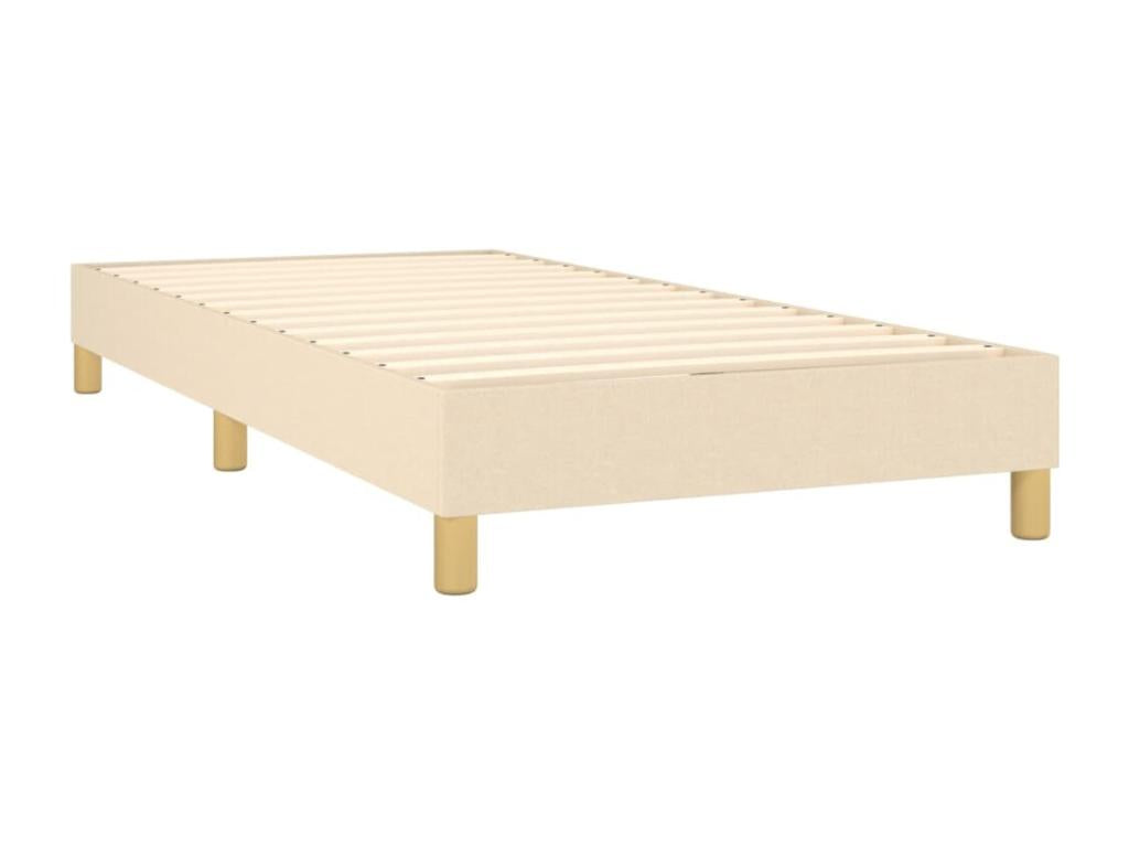 Bed Frame with Mattress with LED - Wood, W 76 x D 35.4 x H 34.6 in