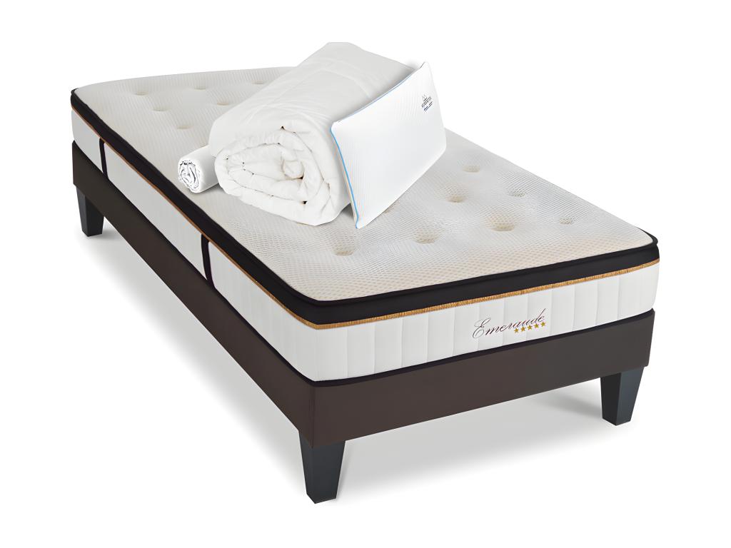 Memory Foam Bed Frame with Mattress - W 74.8 x D 35.4 x H 21.3 in