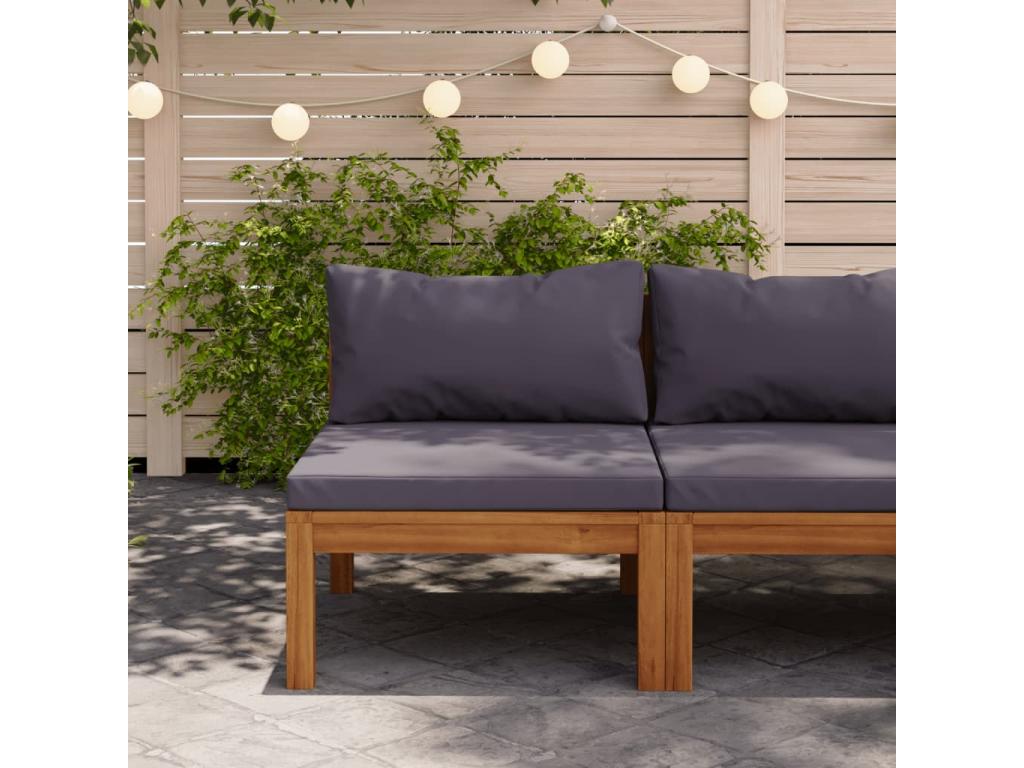 Sofa - Gray Acacia, W 25.6 x D 27.2 x H 24.6 in