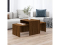Coffee Table - Brown Wood, W 39.4 x D 18.9 x H 15.7 in