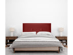 Bed - Red Faux Leather, Pine Wood, W 43.3 x D 1.6 x H 41.3 in