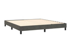 Bed Frame with Mattress - Gray Velvet, W 79.9 x D 63 x H 34.6 in