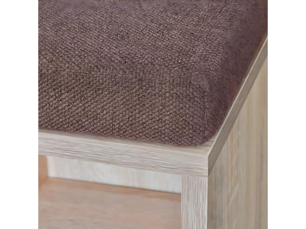 Bench - Brown Wood, W 40.6 x D 11.8 x H 18.9 in