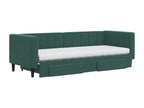 Bed - Green Velvet, W 87.8 x D 35.4 x H 26.8 in