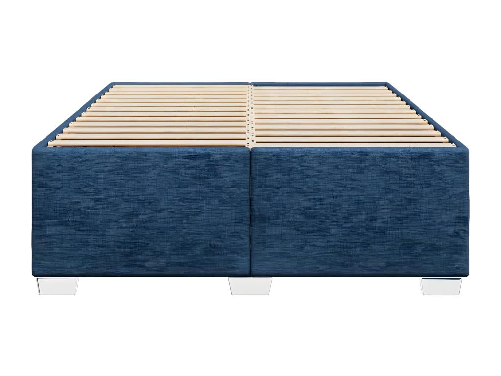 Bed - Blue Wood, W 74.8 x D 55.1 x H 18.1 in