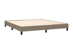 Bed Frame with Mattress with LED - White Polyester Fabric, W 79.9 x D 63 x H 30.7 in