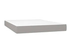 Bed Frame with Mattress - Gray Polyester Fabric, W 76 x D 57.9 x H 50.4 in