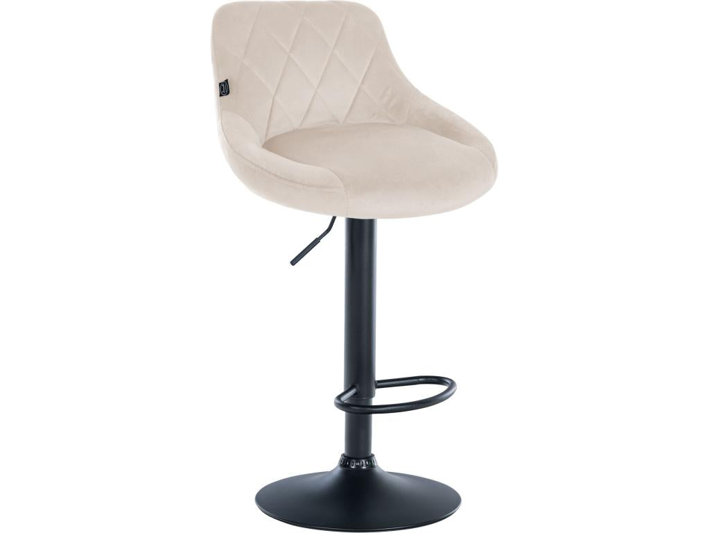 Bar Stool - Creme Fabric, Acrylic, W 18.1 x D 19.3 x H 32.7 in