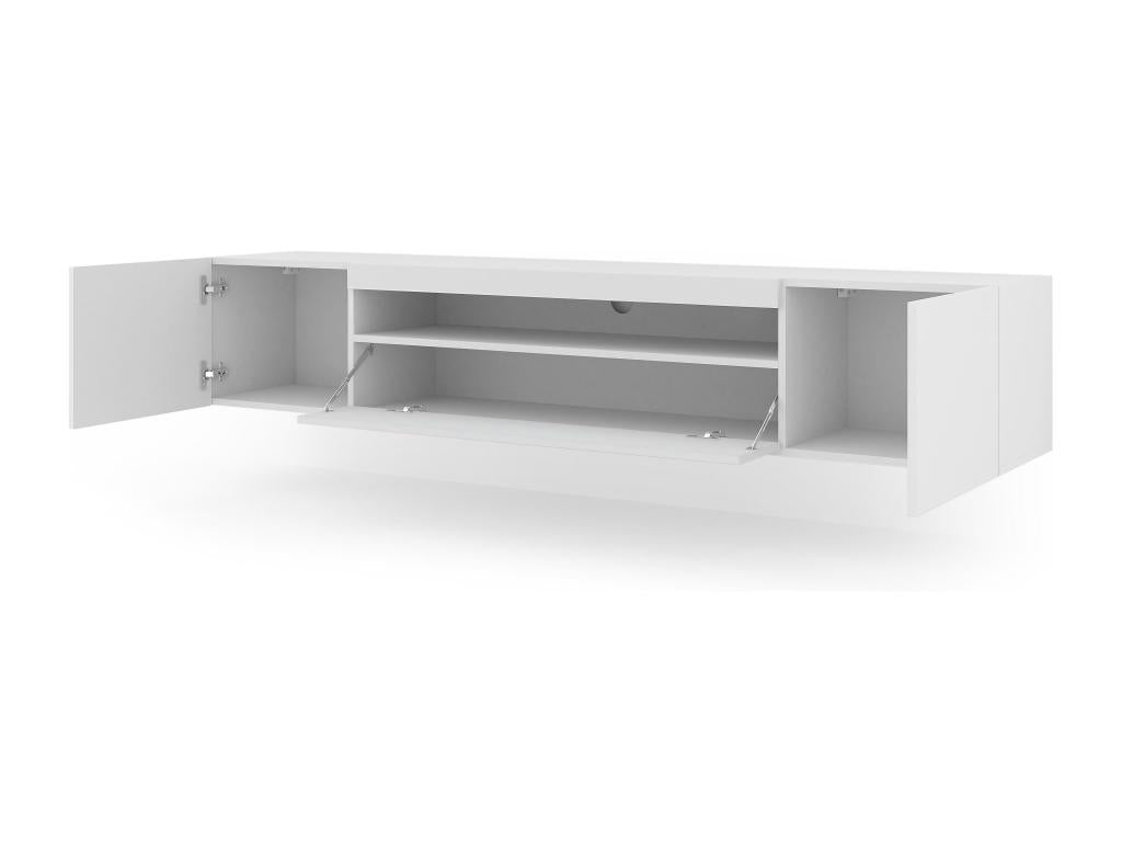 TV Stand - White Composite, W 78.7 x D 14.6 x H 16.5 in