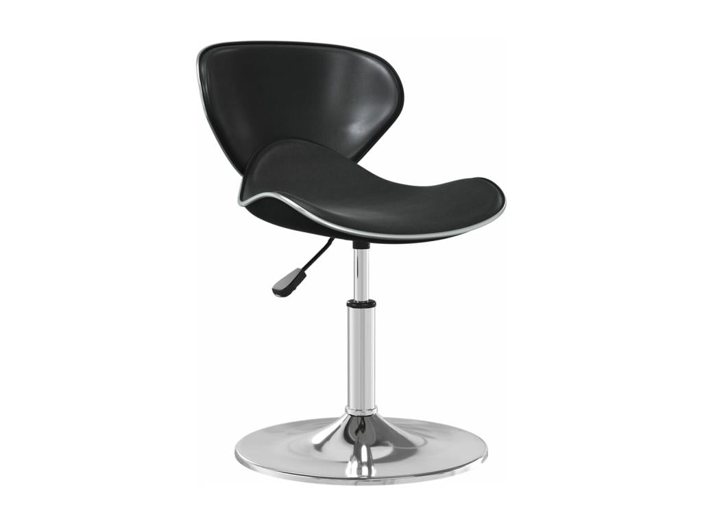 Bar Stool - Black Steel, W 17.9 x D 17.7 x H 29.9 in