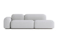 Modular Sofa - Light Gray Polyester Fabric, Engineered Wood, W 98.4 x D 42.1 x H 27.6 in