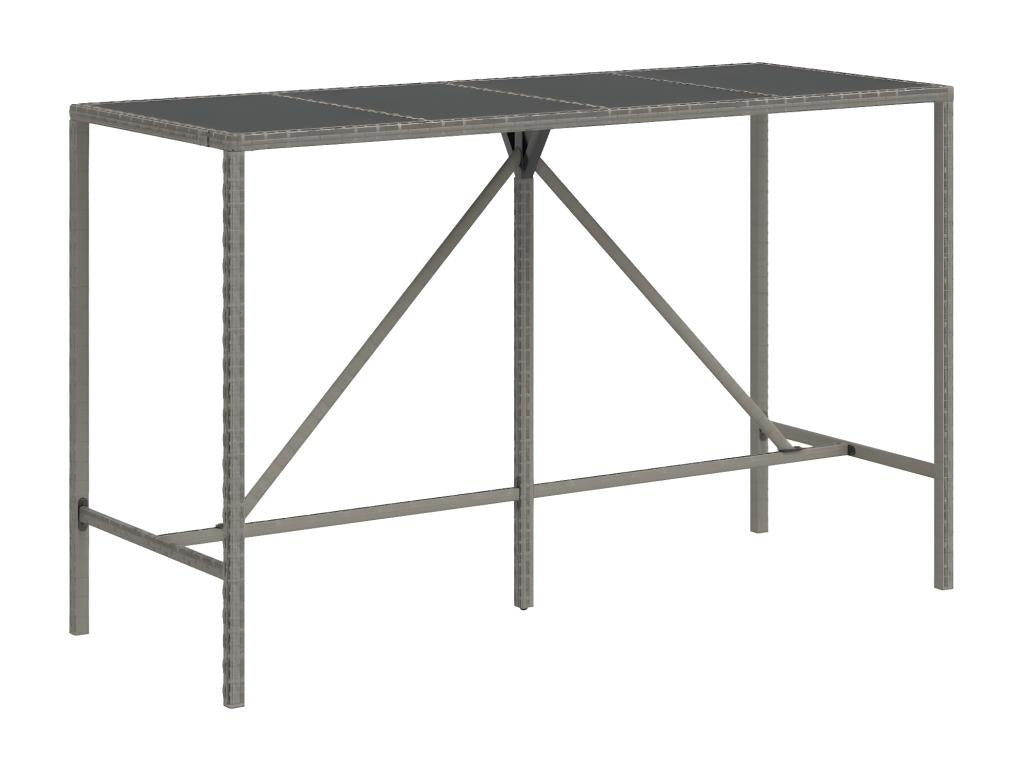 Table - Gray Glass, W 70.9 x D 0 x H 43.3 in