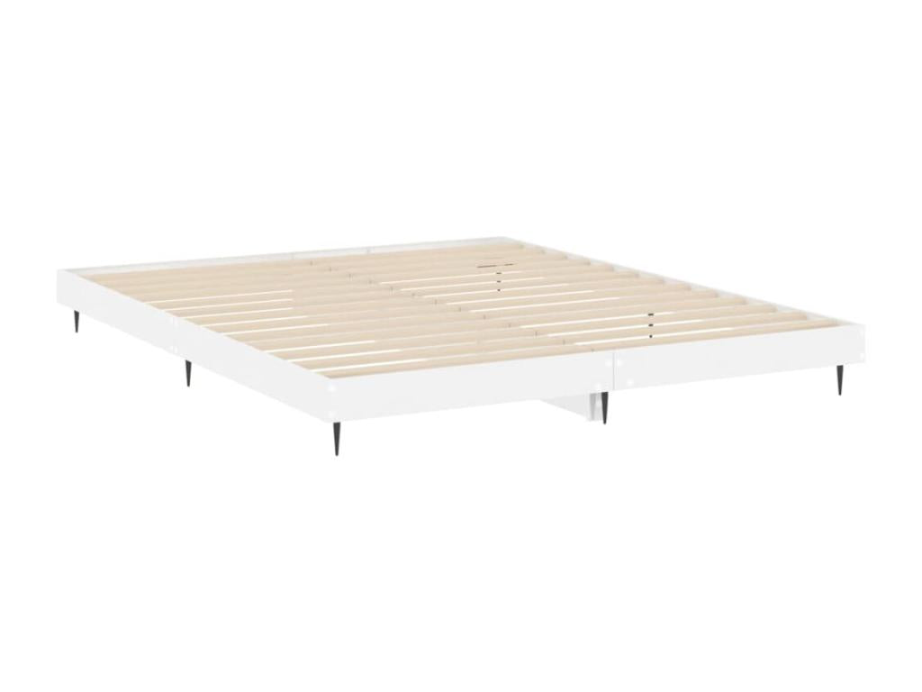 Bed - White Wood, W 79.9 x D 79.9 x H 7.9 in